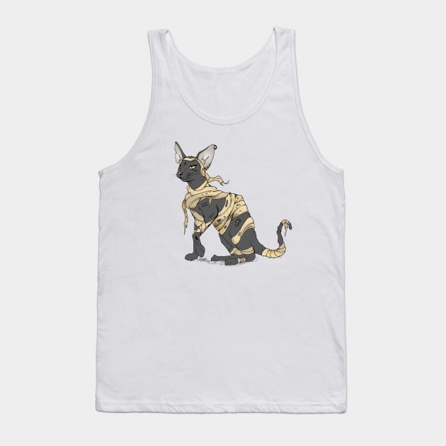 Egyptian Mummy Cat Tank Top by Perryology101